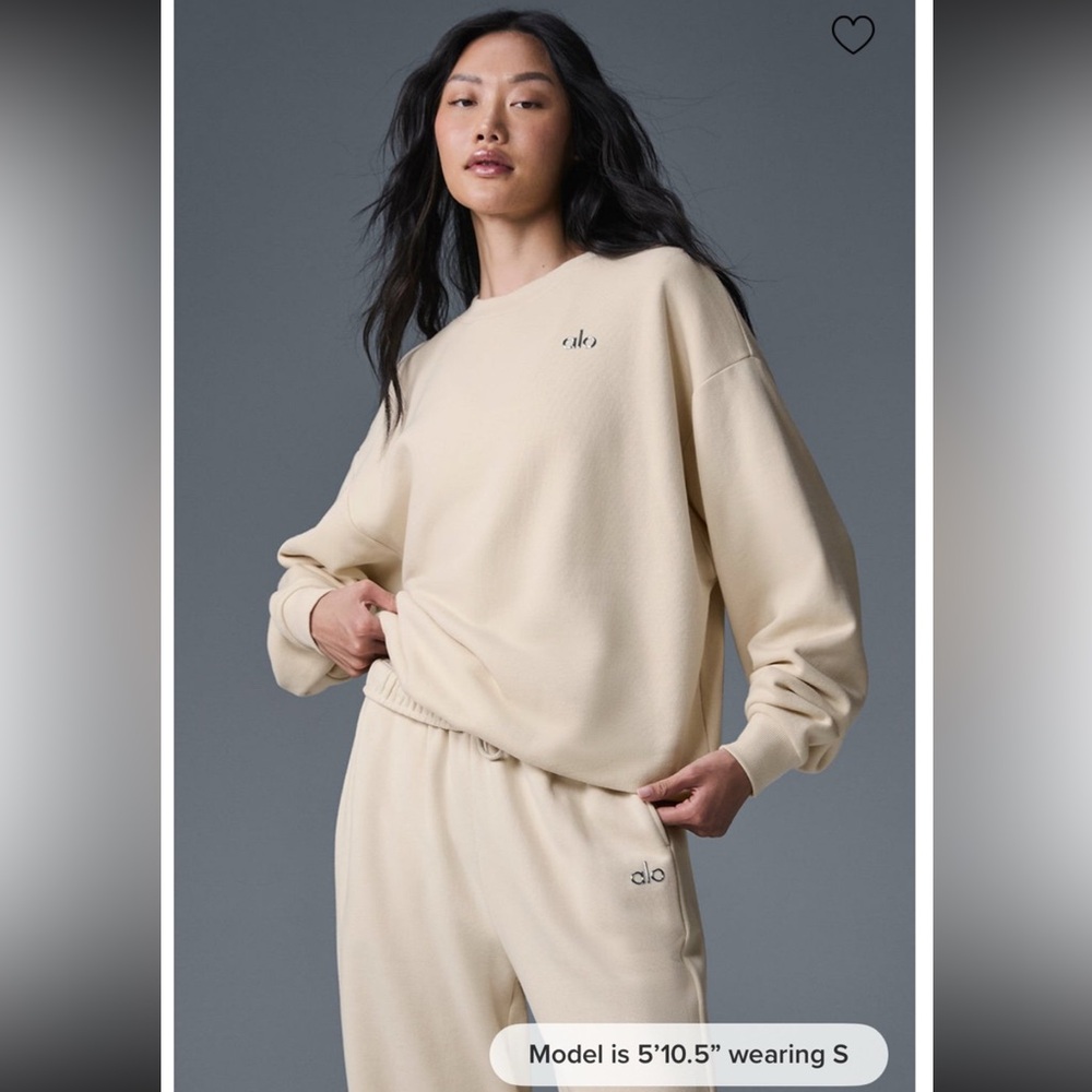 ALO Yoga Cream Crewneck Sweatshirt